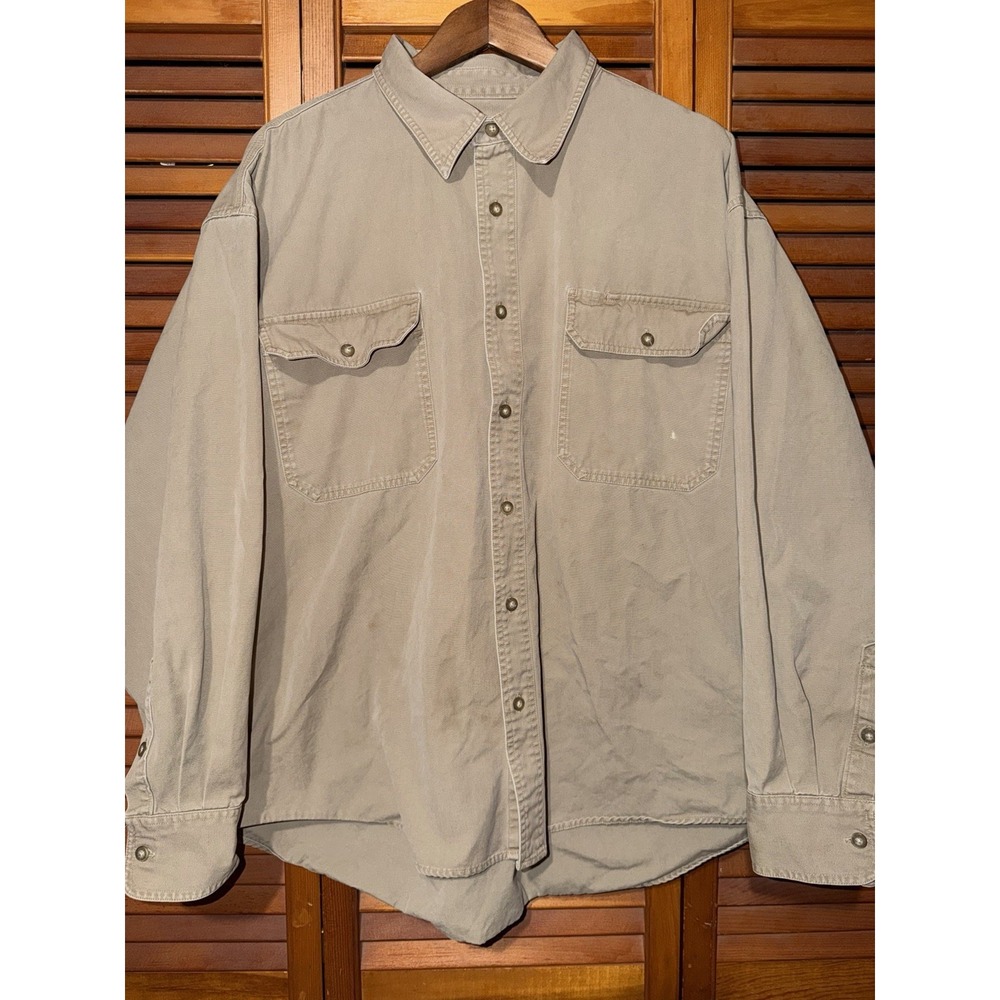 Cabela's Men's 2XL Brown Button Up Shirt
